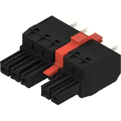 Socket, 5 pole, pitch 7.62 mm, straight, black, 2549380000
