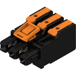 Socket, 3 pole, pitch 7.5 mm, straight, black, 8000078354