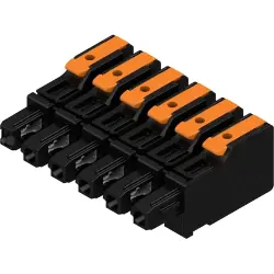 Socket, 6 pole, pitch 7.5 mm, straight, black, 8000078332