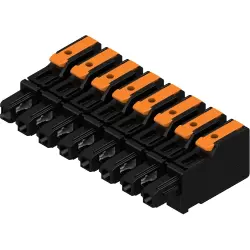 Socket, 8 pole, pitch 7.5 mm, straight, black, 8000078334
