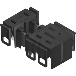 Plug, 2 pole, pitch 42.5 mm, black, 2594950000