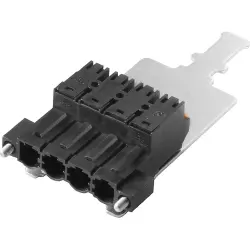 Plug, 4 pole, pitch 7.62 mm, straight, black, 2614140000