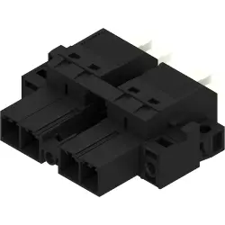 Plug, 4 pole, pitch 7.62 mm, straight, black, 2630650000