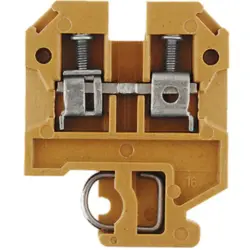 Through terminal block, screw connection, 0.5-4.0 mm², 2 pole, 24 A, 8 kV, beige/yellow, 0279660000