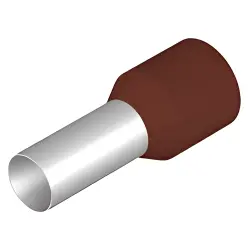 Insulated wire end ferrule, 25 mm², 30 mm/16 mm long, brown, 0317000000
