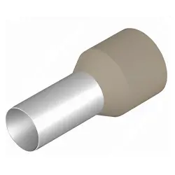 Insulated wire end ferrule, 35 mm², 30 mm/16 mm long, beige, 0317200000