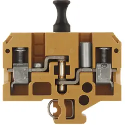 Disconnect/test-disconnect terminal block, screw connection, 0.5-10 mm², 26 A, 6 kV, yellow, 0324120000