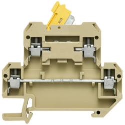 Disconnect/test-disconnect terminal block, screw connection, 0.5-4.0 mm², 10 A, 6 kV, beige/yellow, 0327960000
