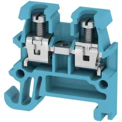 Through terminal block, screw connection, 0.5-1.5 mm², 2 pole, 17.5 A, 4 kV, blue, 0340480000