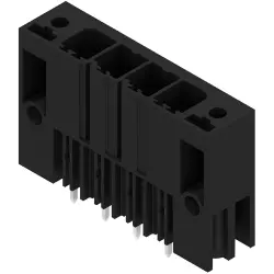 Pin header, 4 pole, pitch 7.62 mm, straight, black, 1931060000