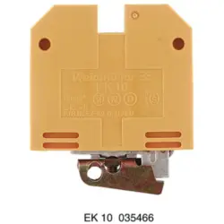 Protective conductor terminal, screw connection, 0.5-10 mm², 2 pole, 8 kV, yellow/green, 0354660000