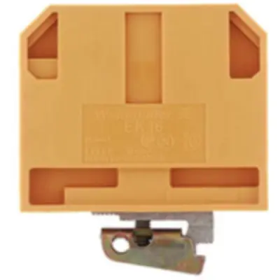Protective conductor terminal, screw connection, 4.0-16 mm², 2 pole, 80 A, 8 kV, yellow/green, 0374660000 - 1