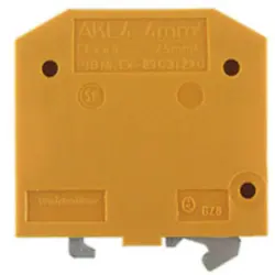 Protective conductor terminal, screw connection, 0.5-4.0 mm², 2 pole, 32 A, 6 kV, yellow/green, 0380260000