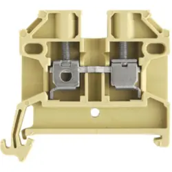 Through terminal block, screw connection, 0.5-4.0 mm², 2 pole, 24 A, 8 kV, beige/yellow, 0380460000