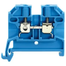 Through terminal block, screw connection, 0.5-4.0 mm², 2 pole, 24 A, 8 kV, blue, 0380480000