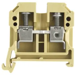 Through terminal block, screw connection, 0.5-10 mm², 2 pole, 41 A, 8 kV, beige/yellow, 0380560000