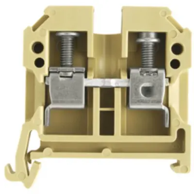 Through terminal block, screw connection, 0.5-10 mm², 2 pole, 41 A, 8 kV, beige/yellow, 0380560000 - 1