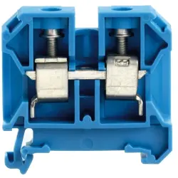 Through terminal block, screw connection, 4.0-16 mm², 2 pole, 76 A, 8 kV, blue, 0380680000