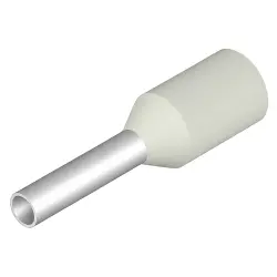 Insulated wire end ferrule, 0.75 mm², 12 mm/6 mm long, white, 0409600000
