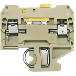 Disconnect/test-disconnect terminal block, screw connection, 0.5-4.0 mm², 10 A, 6 kV, beige/yellow, 0412260000