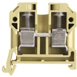 Through terminal block, screw connection, 1.5-10 mm², 2 pole, 57 A, 8 kV, beige/yellow, 0443760000