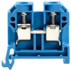 Through terminal block, screw connection, 1.5-10 mm², 2 pole, 57 A, 8 kV, blue, 0443780000