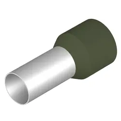 Insulated wire end ferrule, 50 mm², 36 mm/20 mm long, olive, 0444200000