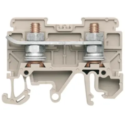Bolt terminal, screw connection, 16 mm², 76 A, 8 kV, dark beige, 0448460000 - 1
