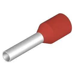 Insulated wire end ferrule, 1.5 mm², 14 mm/8 mm long, red, 0463100000