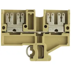 Through terminal block, plug-in connection, 0.5-2.5 mm², 4 pole, 20 A, 6 kV, beige/yellow, 0478260000