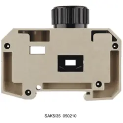Fuse terminal block, 2 pole, 0.5-10 mm², 400 V, 63 A, 0502100000