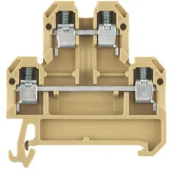Multi level terminal block, screw connection, 0.5-4.0 mm², 32 A, 6 kV, beige/yellow, 0527660000