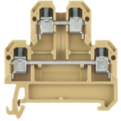 Multi level terminal block, screw connection, 0.5-4.0 mm², 32 A, 6 kV, beige/yellow, 0527660000 - 1