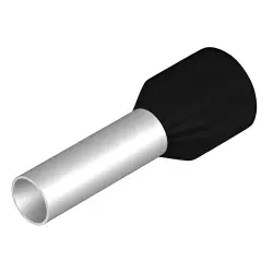 Insulated wire end ferrule, 6.0 mm², 20 mm/12 mm long, black, 0533500000