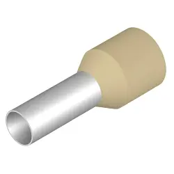 Insulated wire end ferrule, 10 mm², 22 mm/12 mm long, ivory, 0534200000