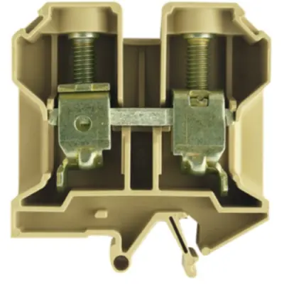 Through terminal block, screw connection, 2.5-35 mm², 2 pole, 125 A, 8 kV, beige/yellow, 0550660000 - 1