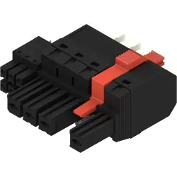 Socket header, 4 pole, pitch 7.62 mm, straight, black, 2629130000