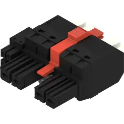 Socket header, 4 pole, pitch 7.62 mm, straight, black, 2629240000