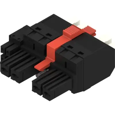 Socket header, 4 pole, pitch 7.62 mm, straight, black, 2629240000 - 1
