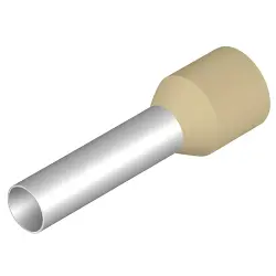 Insulated wire end ferrule, 10 mm², 28 mm/18 mm long, ivory, 0565800000