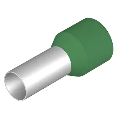 Insulated wire end ferrule, 16 mm², 22 mm/12 mm long, green, 0565900000 - 1