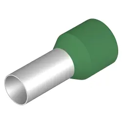 Insulated wire end ferrule, 16 mm², 22 mm/12 mm long, green, 0565900000