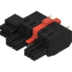 Socket header, 4 pole, pitch 7.62 mm, straight, black, 2629260000