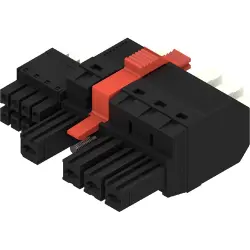 Socket header, 4 pole, pitch 7.62 mm, straight, black, 2549580000