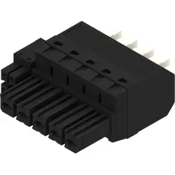 Socket header, 5 pole, pitch 7.62 mm, straight, black, 2549450000