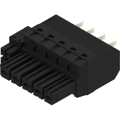 Socket header, 5 pole, pitch 7.62 mm, straight, black, 2549450000 - 1