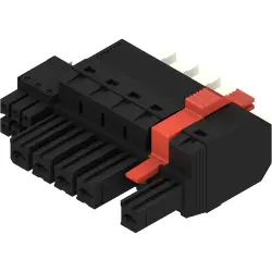Socket header, 5 pole, pitch 7.62 mm, straight, black, 2628850000