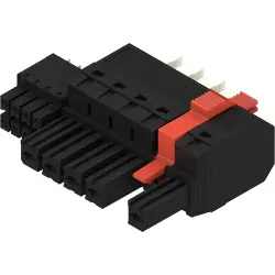 Socket header, 5 pole, pitch 7.62 mm, straight, black, 2628860000