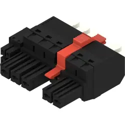 Socket header, 5 pole, pitch 7.62 mm, straight, black, 2628960000