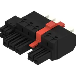Socket header, 5 pole, pitch 7.62 mm, straight, black, 2628970000